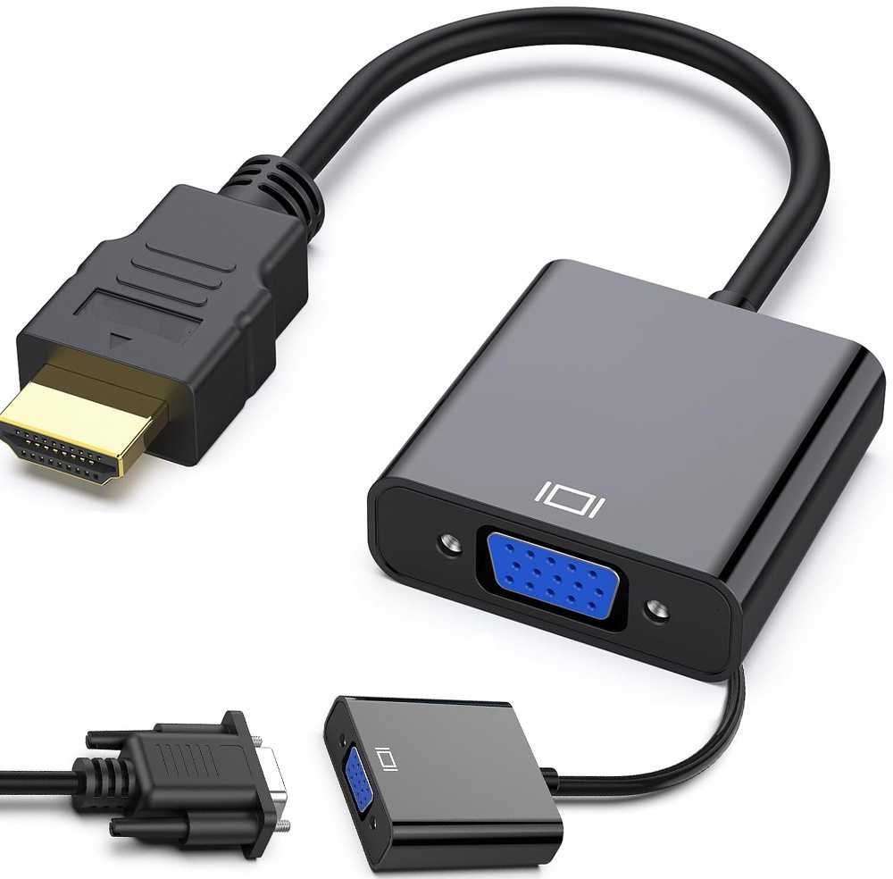 Adapteris HDMI į VGA, juodas