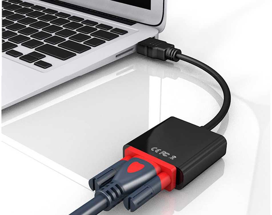 Adapteris HDMI į VGA, juodas