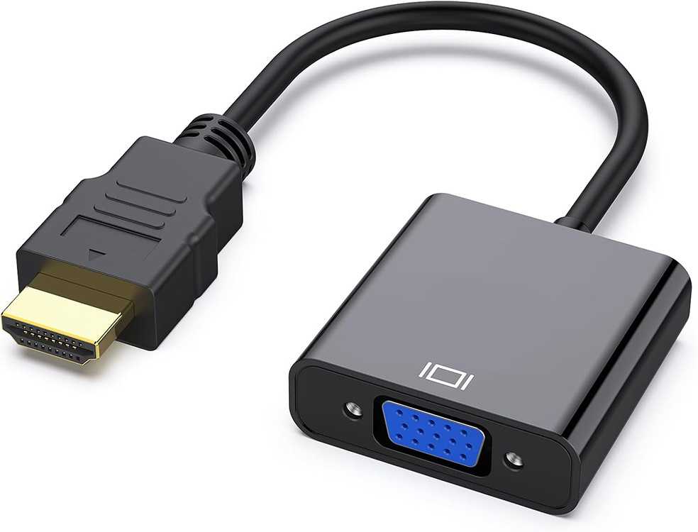 Adapteris HDMI į VGA, juodas