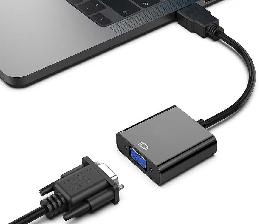 Adapteris HDMI į VGA, juodas