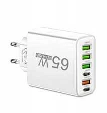 JELLICO sieninis įkroviklis C79 GaN PD 65W 2xUSB-C + 1xUSB QC3.0 Baltas