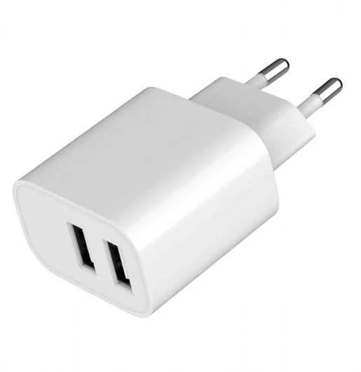 Gembird 2xUSB-A 5V 2.4 A balta