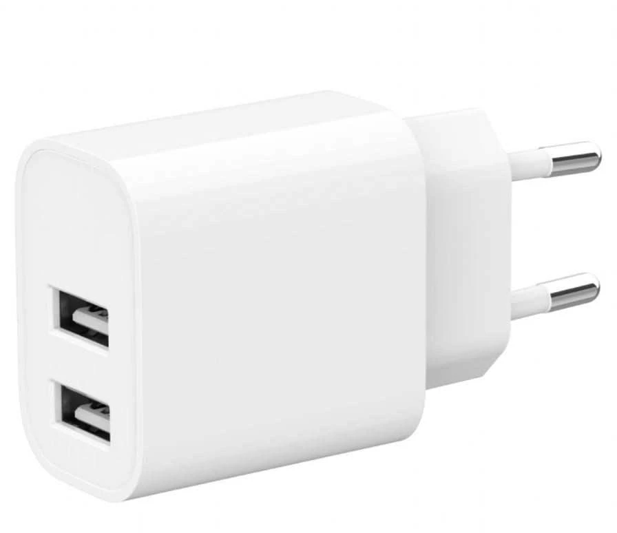 Gembird 2xUSB-A 5V 2.4 A balta