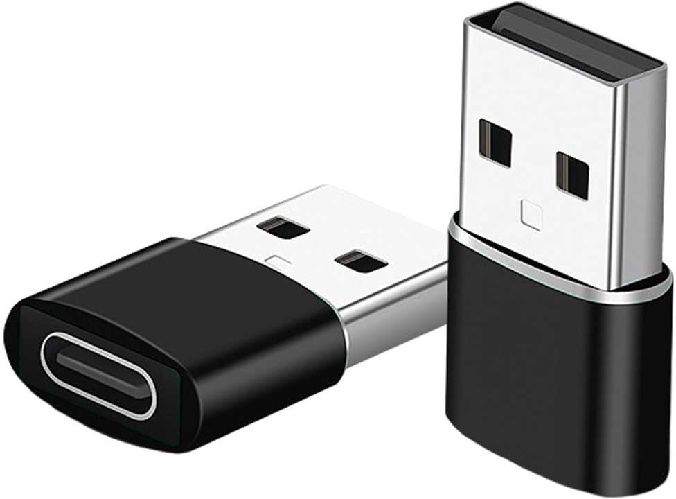 Adapteris OTG USB-A į USB-C juodas