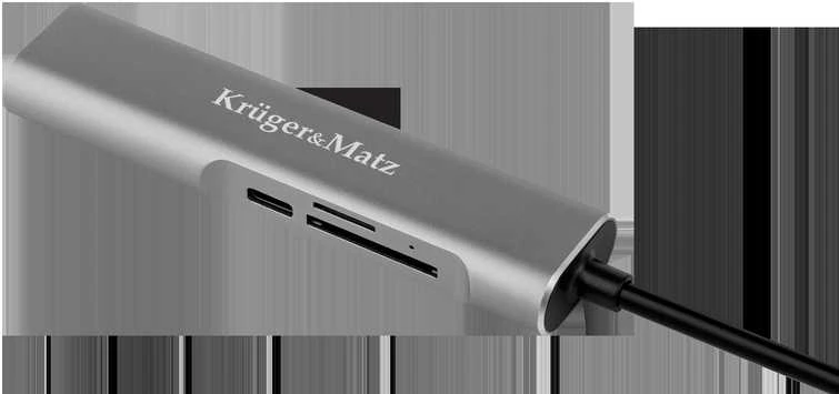 Kruger & Matz Adapteris (HUB) C tipo USB į HDMI / USB 3.0 / SD / MicroSD / C