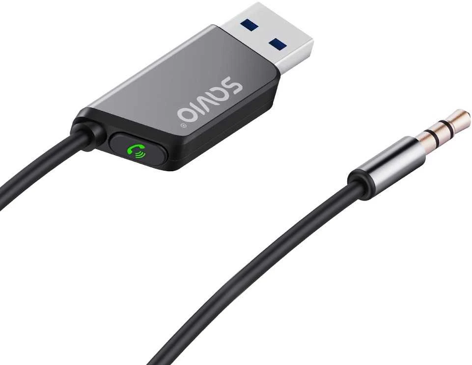 Savio TR-16 siųstuvo AUX adapteris su laisvų rankų funkcija, Bluetooth 5.3, Google Assistant/Siri