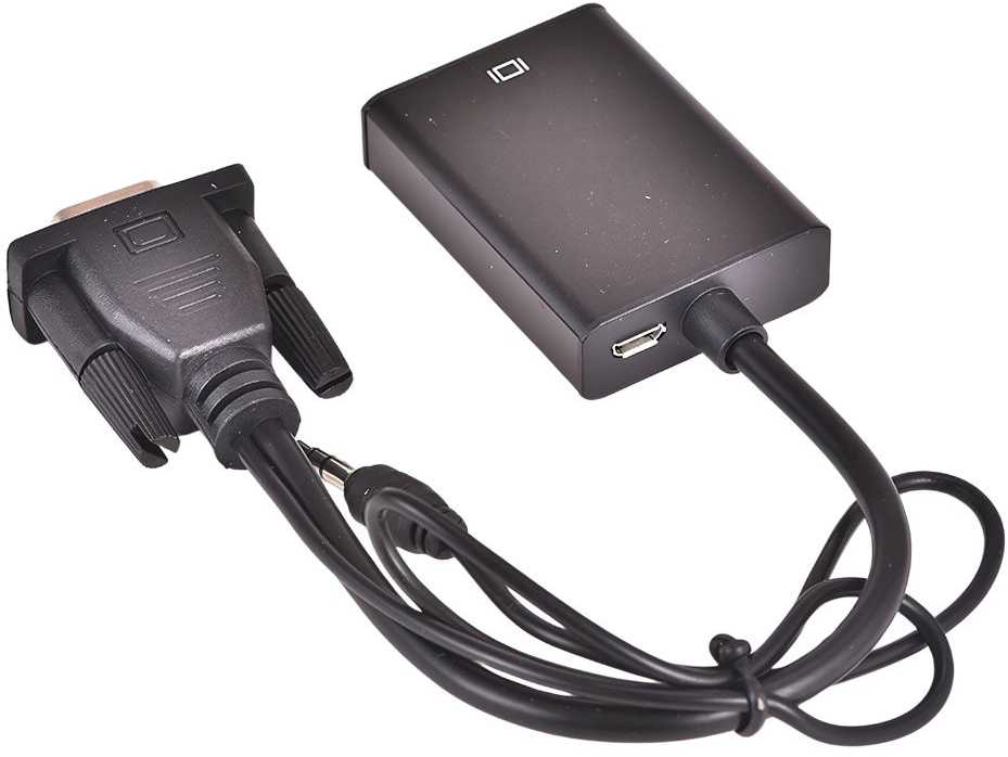 Adapteris VGA-HDMI su 3.5 mm ir USB jungtimis, 25 cm