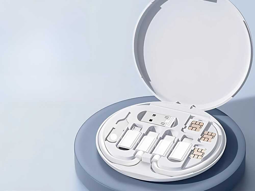 Adapterių rinkinys 5 viename su SIM kortelės išėmimo įrankiu