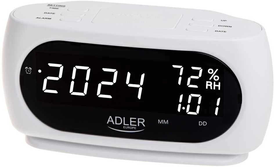 Adler AD 1186W Žadintuvas su drėgmės ir temperatūros matavimo funkcija