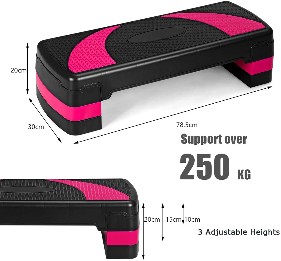 Aerobikos stepas 78.7 x 27.9 cm komplektas 1+4