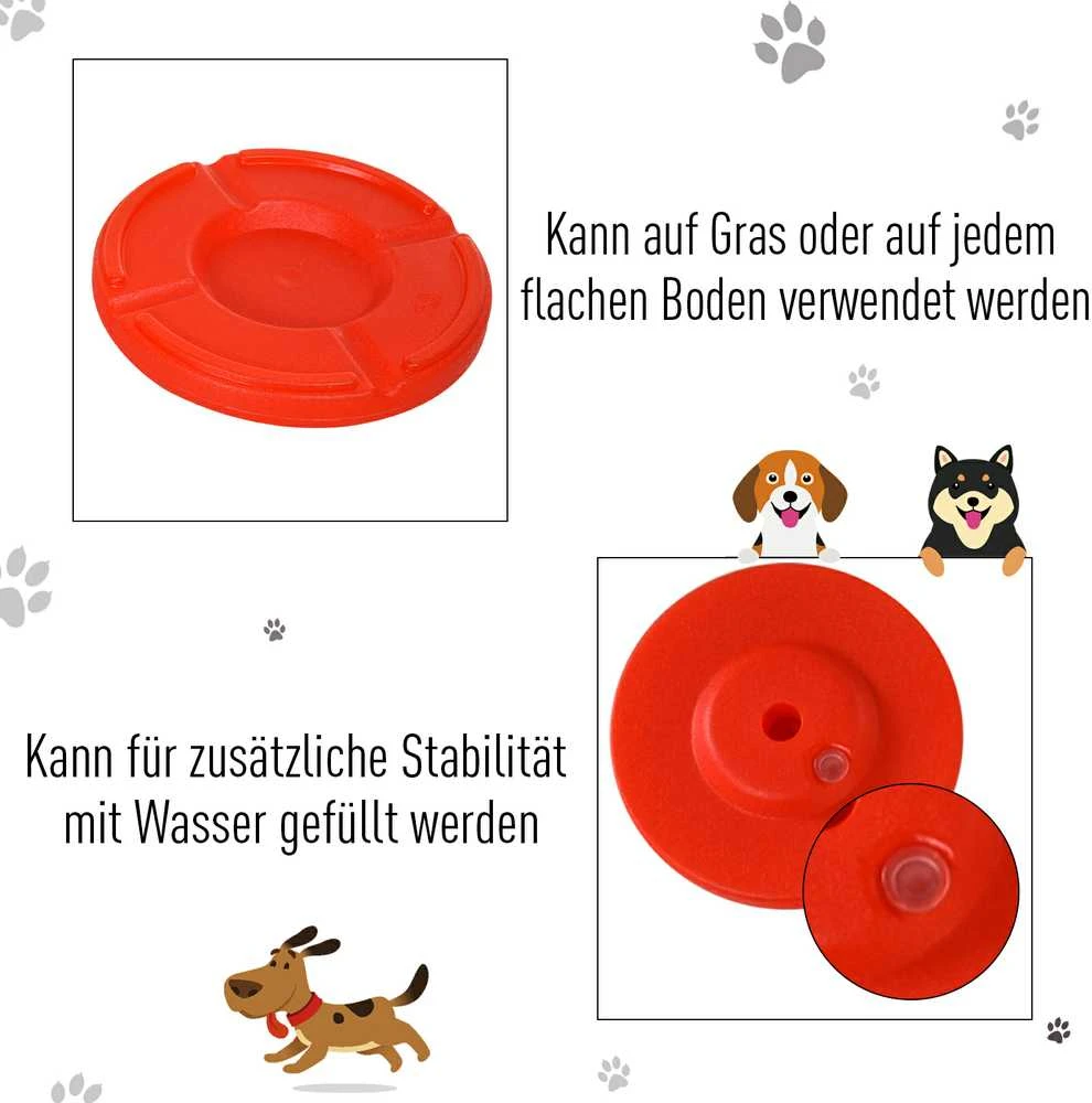 PawHut 3-in-1 šunų dresūros ir vikrumo (agility) rinkinys su kliūtimis, su krepšiu, lengvai nešiojamas, geltonas