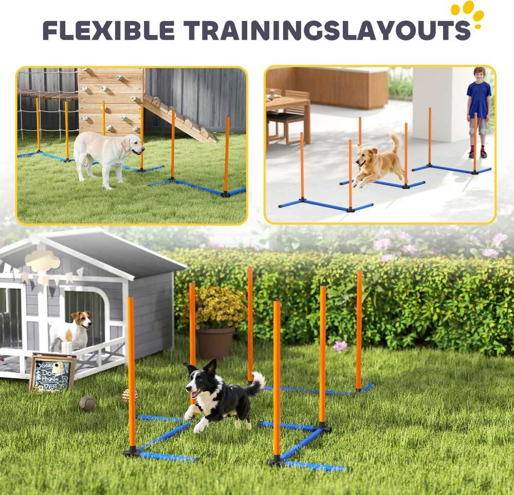 Agility rinkinys Oranžinė+Mėlyna+Juoda 3 vnt.