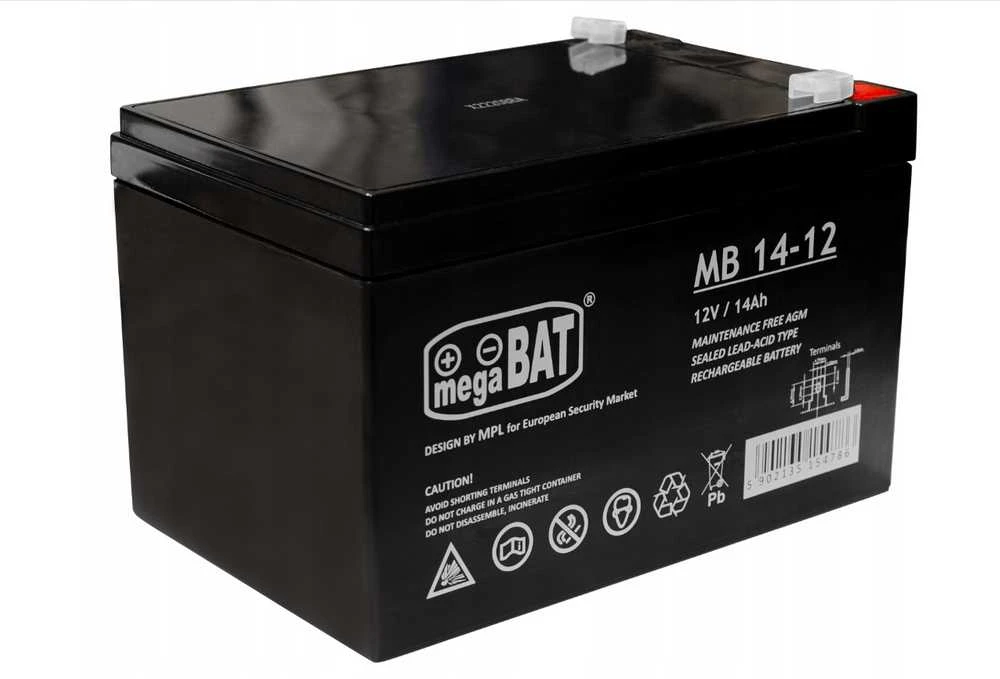 Lean Cars AGM Gel baterija automobiliui 12V 14Ah