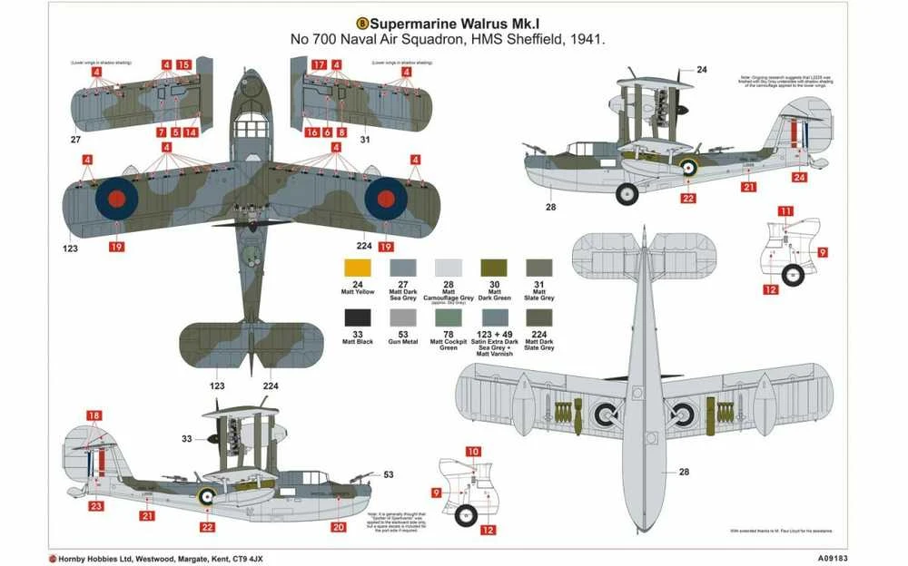 Airfix – Supermarine Walrus Mk.I, 1/48, A09183