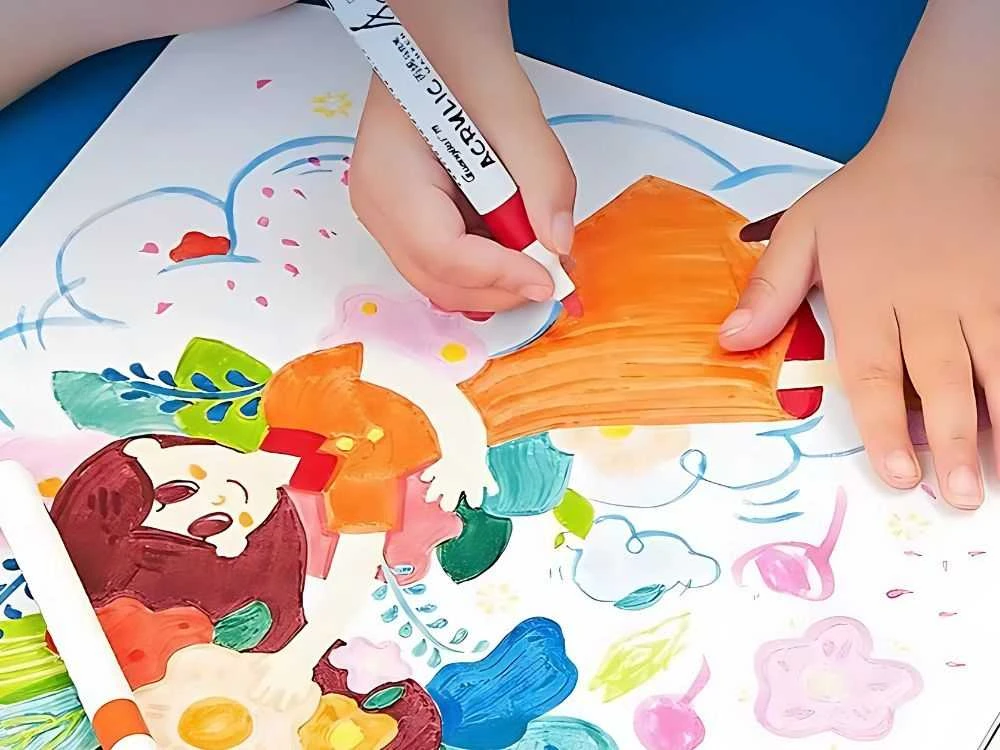 Verk Group Akkriliniai markeriai 12 vnt. spalvoti stiklui plastikui