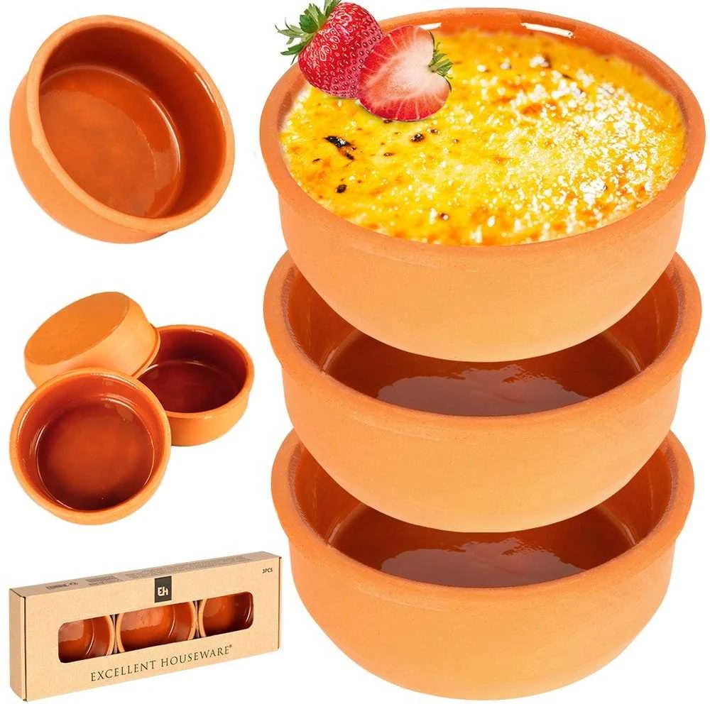 Excellent Houseware Keraminiai ramekinai 12 cm, 200 ml, 3 vnt.