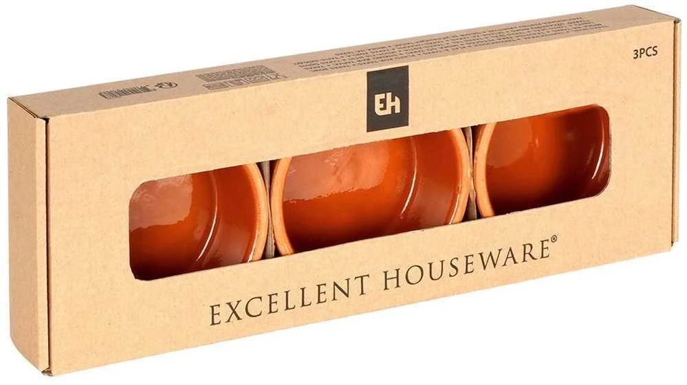 Excellent Houseware Keraminiai ramekinai 12 cm, 200 ml, 3 vnt.