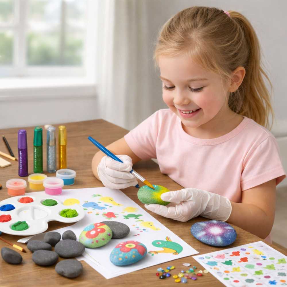 Lean Toys Akmenų dažymo rinkinys 10 vnt.