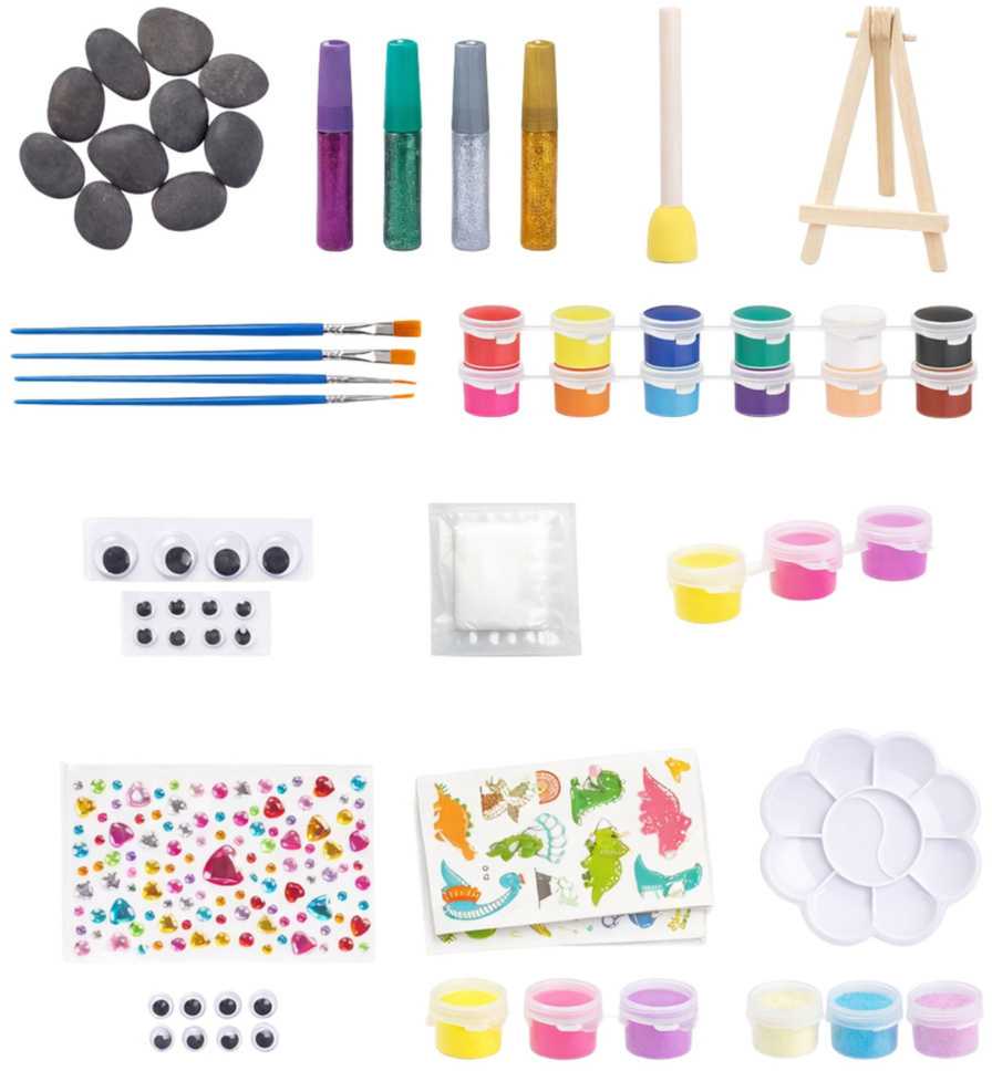 Lean Toys Akmenų dažymo rinkinys 10 vnt.