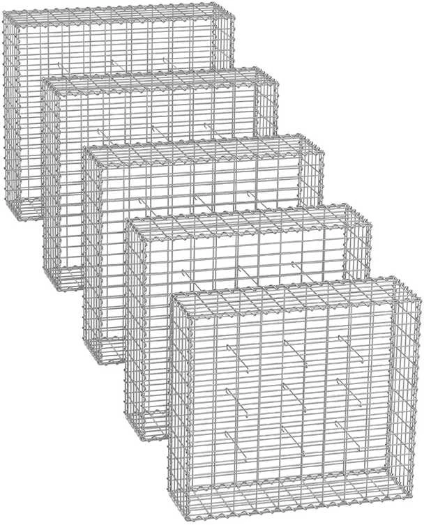 Songmics Gabionų krepšiai su 5 x 10 cm akių dydžiu, 5 vnt.