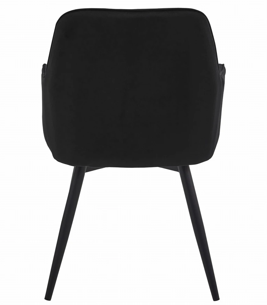 Valora Aksominė 360° besisukanti kėdė, juoda, 56 × 61 × 83,5 cm, 2 vnt.