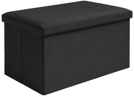 Juodas velvet pouf 60x30x30 cm Ruhhy 25995