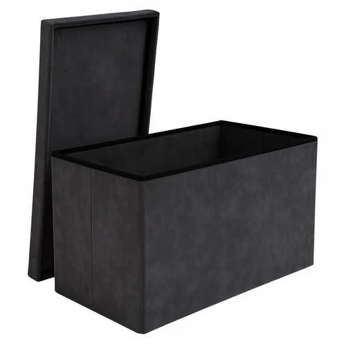 Pilkas aksominis pufas 76x38x38cm Ruhhy 26130