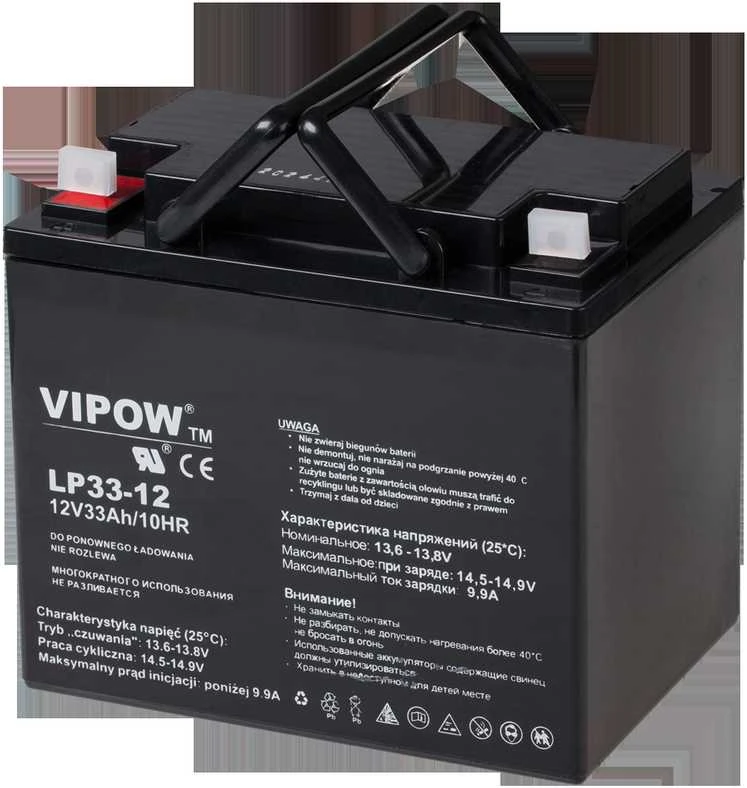 Švino akumuliatorius VIPOW 12V 33Ah