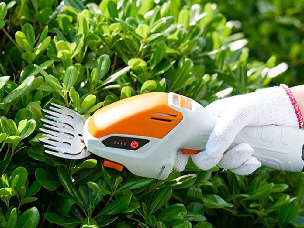 Akumuliatorinės žolės ir krūmų žirklės SL-0121, 12V, 2W1