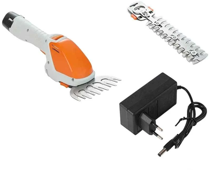 Akumuliatorinės žolės ir krūmų žirklės SL-0121, 12V, 2W1