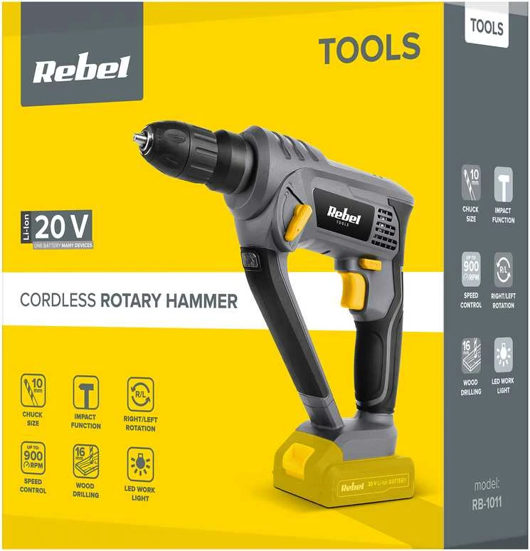 Rebel RB-1011 20V 2Ah Akumuliatorinis smūginis gręžtuvas