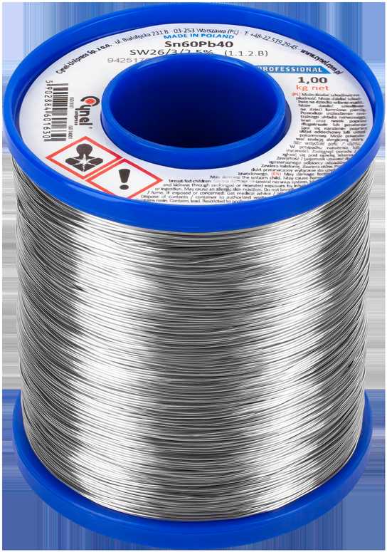 Lydmetalis su fliusu 1.5mm 1000g Sn60Pb40 CYNEL