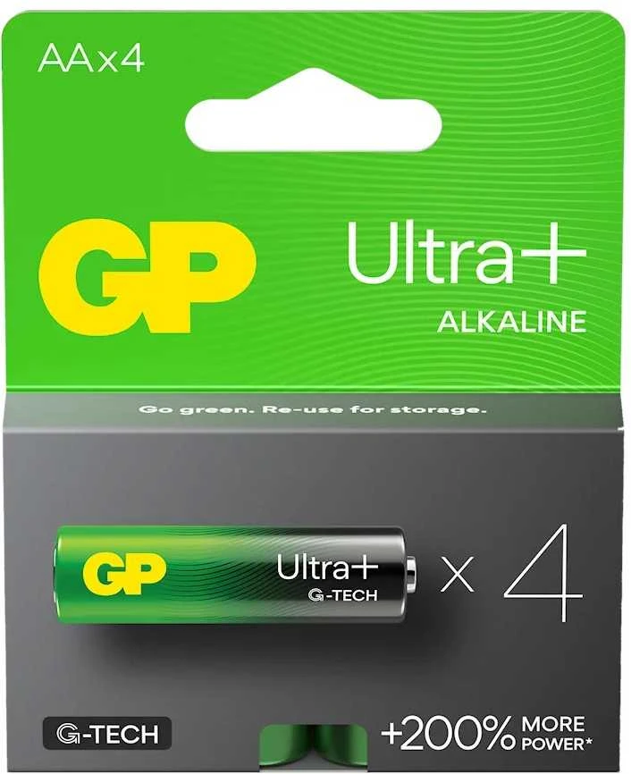 Šarminės baterijos GP baterijos 15AUP-U4 AA | LR6 | 1.5V | ULTRA+ ALKALINE | blist