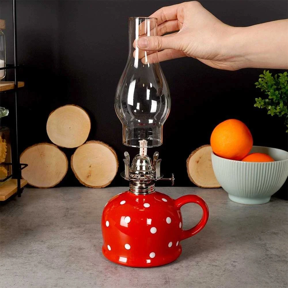 Orion TECKA Žibalinė lempa keraminė 530 ml 28,5 cm