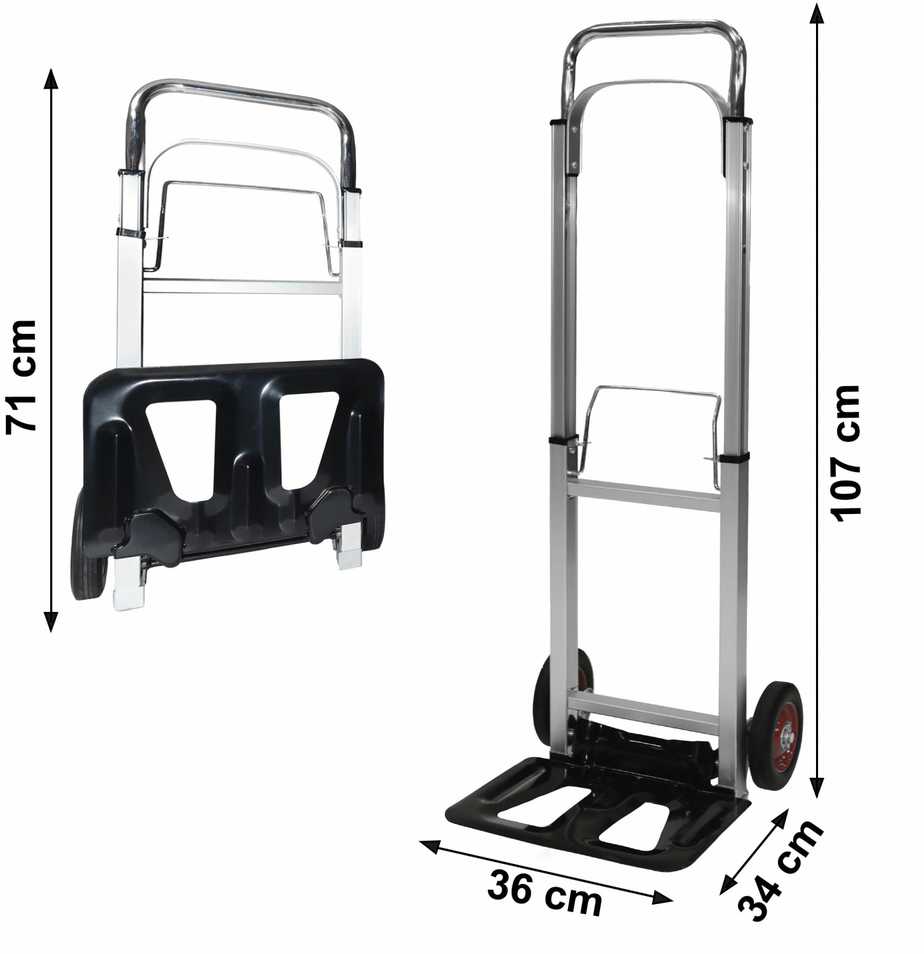 Bauerkraft Sulankstomas transportavimo vežimėlis 90 kg