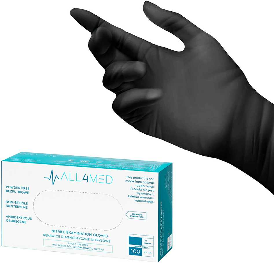 Activeshop ALL4MED nitrilinės pirštinės L