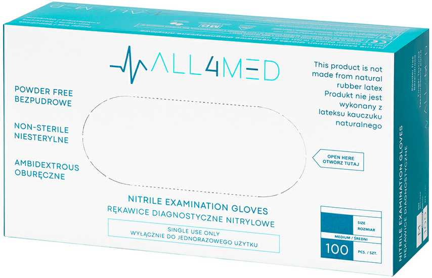 Activeshop ALL4MED nitrilinės pirštinės L