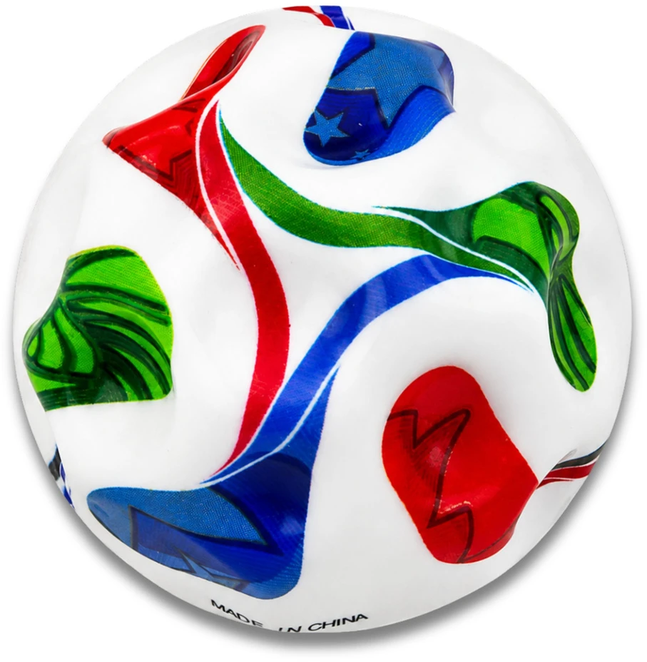 Lean Toys Antistresinis kamuoliukas su įdubimais, futbolo dizaino, įvairiaspalvis, Ø 7 cm