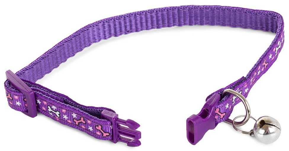 Antkaklis šunims ir katėms su varpeliu, 1 cm pločio