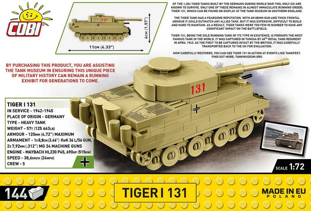 Cobi Antrojo pasaulinio karo tanko modelis, Tiger I 131