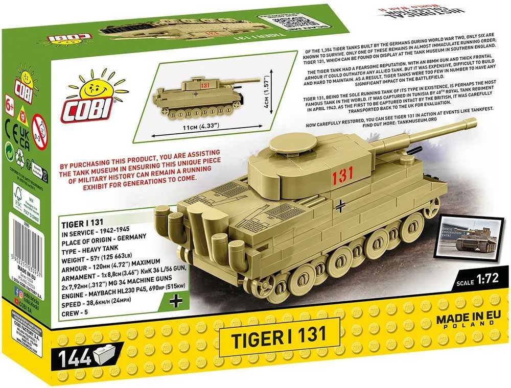 Cobi Antrojo pasaulinio karo tanko modelis, Tiger I 131