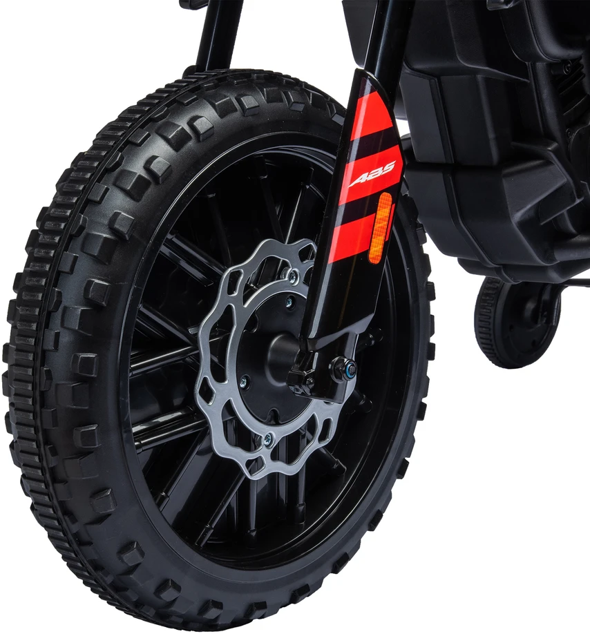 Aprilia licencijuotas vaikiškas elektromotociklas su 2 varikliais, raudonas, 106,5 × 56 × 80 cm