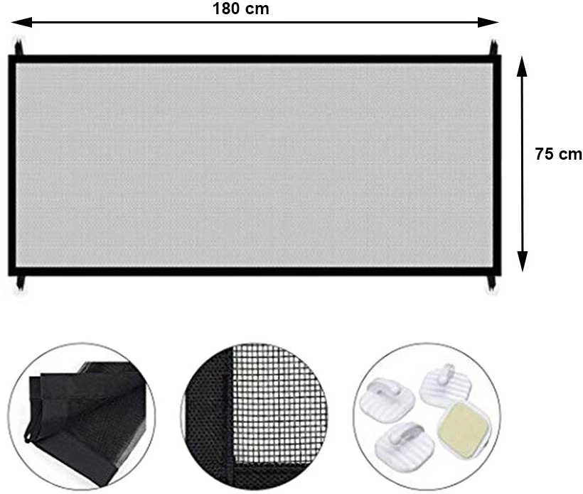Security gate partition dog cat door