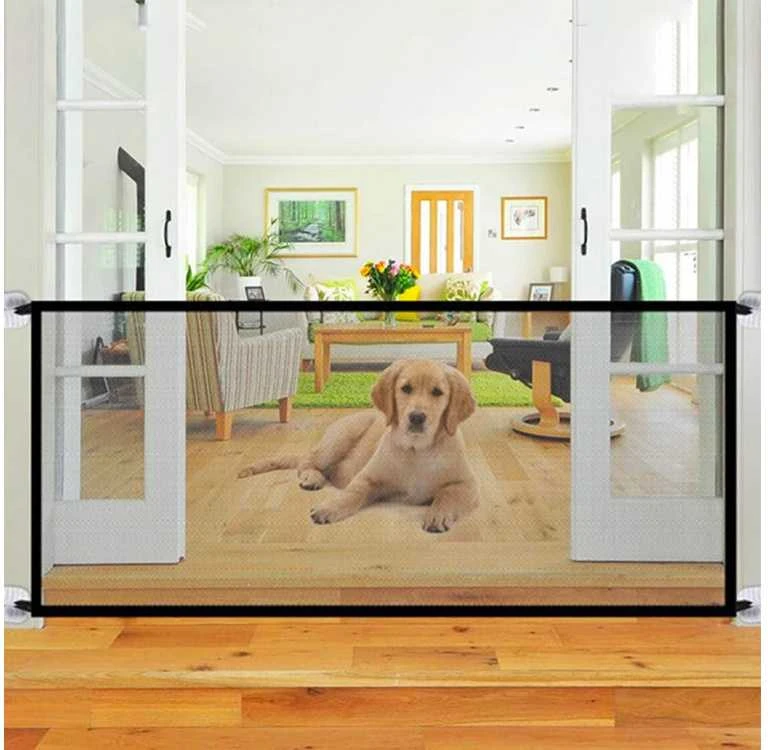 Security gate partition dog cat door