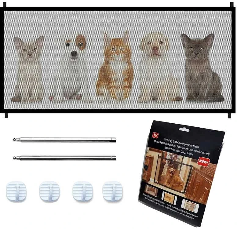 Security gate partition dog cat door