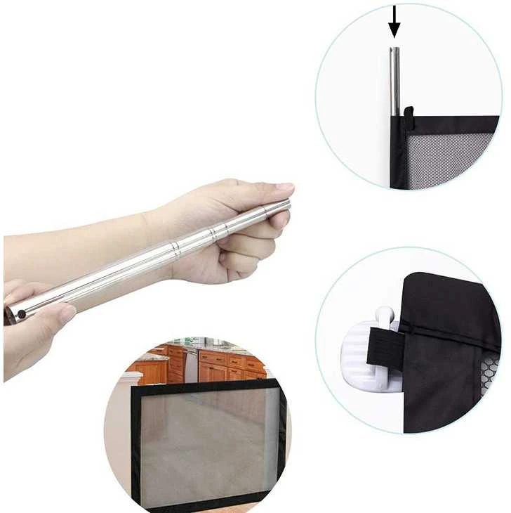 Security gate partition dog cat door