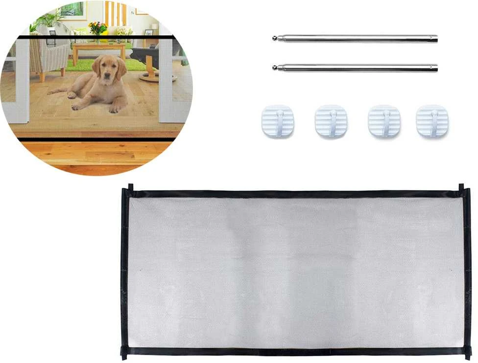Security gate partition dog cat door