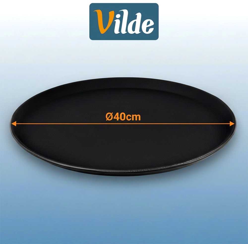 Vilde Aptarnavimo padėklas 40 cm juodas