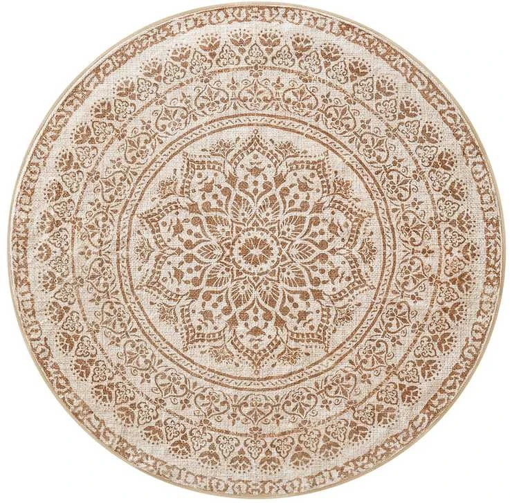 Songmics Apvalus kilimas 120 cm boho stilius