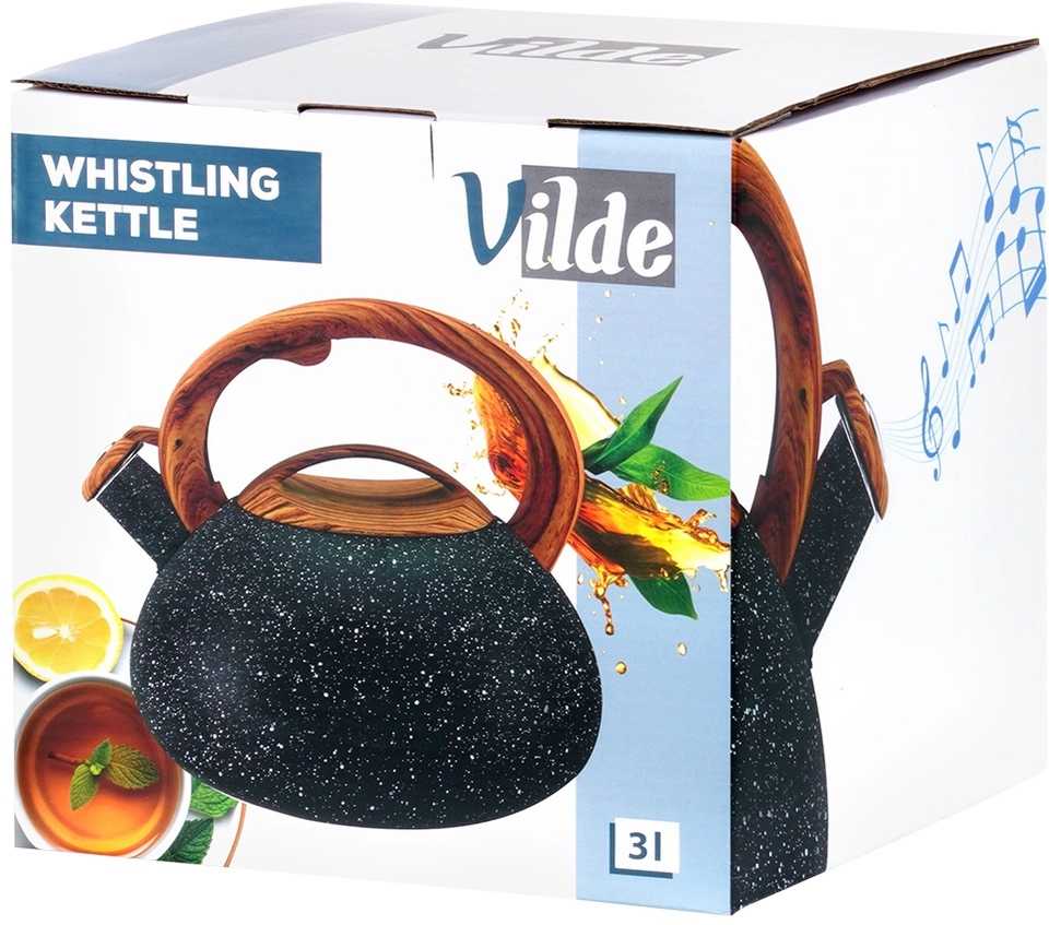 Arbatinis su švilpuku Vilde 3 l, juodas